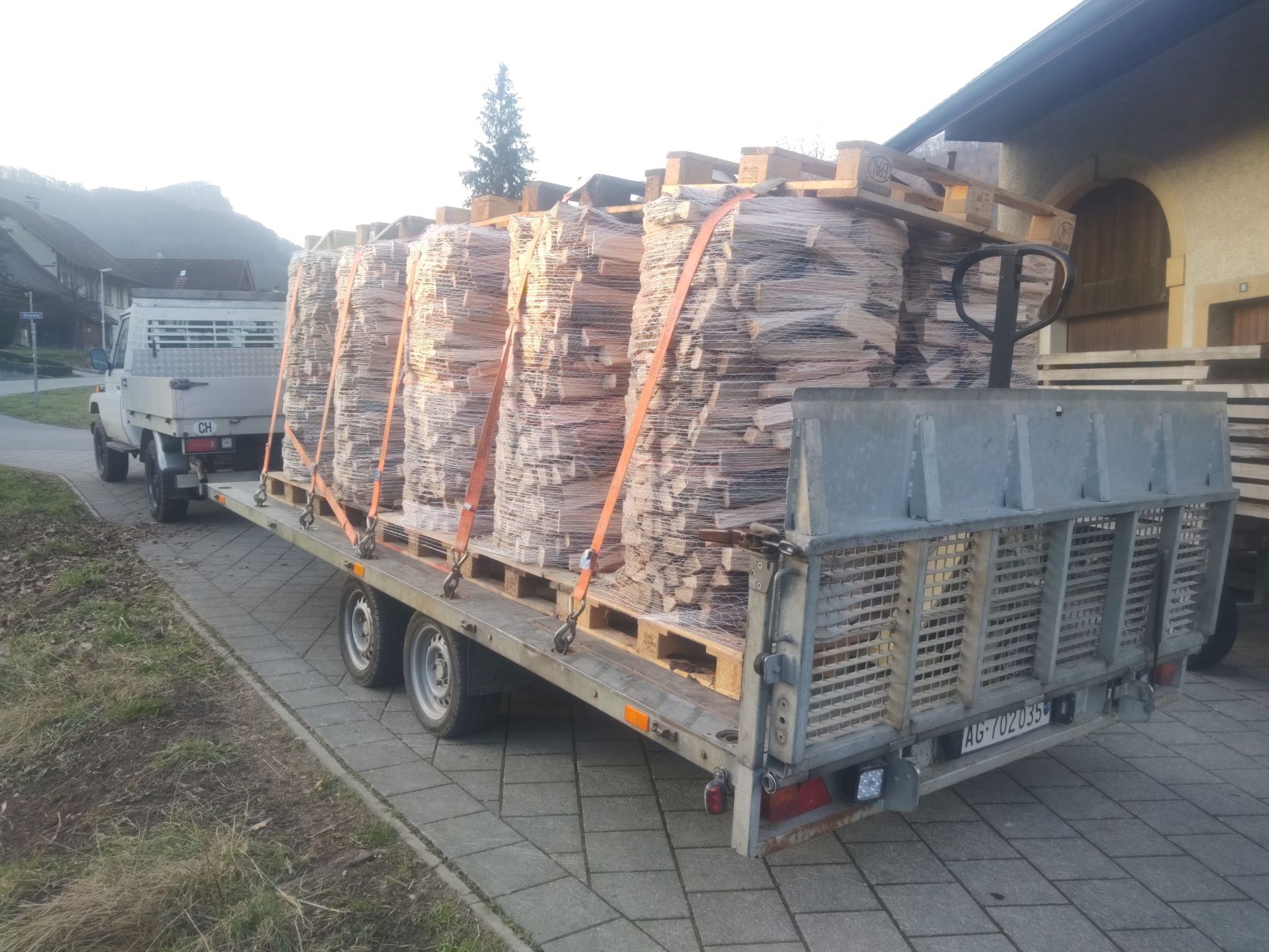 Brennholz bereit zur Auslieferung